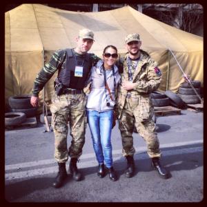 Hanging with the Maidan guards!