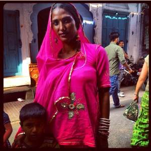 A woman who asked for her photo to be taken on the streets of Pushkar.