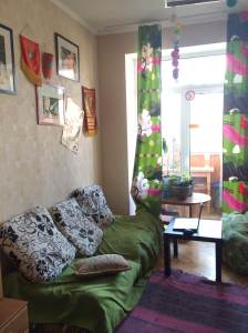 Kiev Central Station hostel, living room.