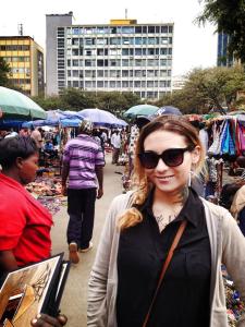 Me, at the City Market in Nairobi.