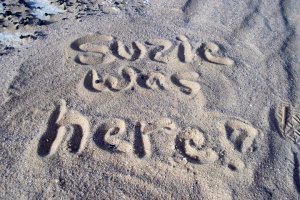 Writing in the sands of the Western Desert!